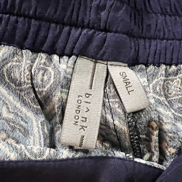 Anthropologie Blue Patterned Straight Leg Pants - Picture 10 of 13